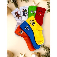 Çorap Dünyam 7'li Seri Neşeli Kolej Tenis Çorap