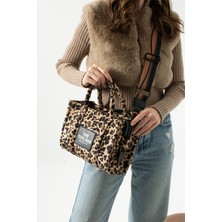 Elizan Kolon Askılı The Tote Modern Leopar Kadın Çantası