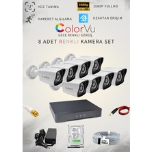 Karer 8'Li Her Şey Dahil Tak Çalıştır Hazır Set - 5mp Lensli, Gece Renkli Görüş, Yüz Tanıma, Hareket Algılama