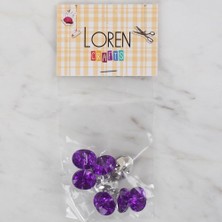 Loren Crafts Mor 8 Li Düğme - 236