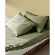 Madame Coco Manon King Size %100 Pamuk Ranforce Lastikli Çarşaf Takımı - Haki