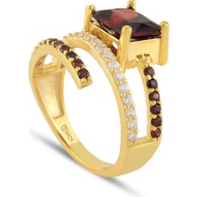Karosh Garnet Zirconia Taşlı Harmonic Twist Yüzük