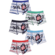 Domikids Erkek Çocuk Pamuklu Boxer 5'li Paket