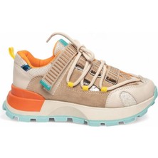 Celira Nut Oranj Multi Süet Cilt Bağcıklı Spor Ayakkabı