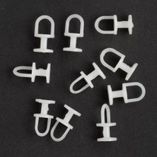 Loren Perde Düğmesi 10 Adet Yuvarlak Tabanlı