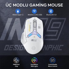 Coofbe Ayarlanabilir Dpı Pofesyonel Kablosuz Şarjlı Oyuncu Mouse 2.4g 500MAH Gaming Mouse Rgb Işıklı