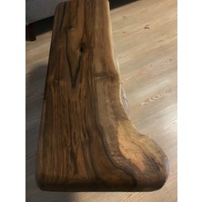 Kastawoods 2180037 Ceviz El Yapımı Kütük Orta Sehpa 88 x 27, Yükseklik:45