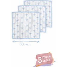 3'lü Ağız Bezi Seti - Kurdele / Mavi