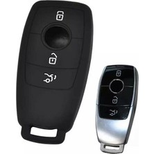 Mercedes Uyumlu C180 C200 W205 W213 E200 E300 Için Uyumlu Siyah Anahtar Kılıfı