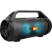 Lecoo DS154 30W Kablosuz Bluetooth 5.0 RGB Aydınlatmalı TWS Stereo Boombox Taşınabilir Hoparlör Siyah