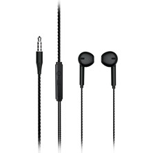 Lecoo EH104 Kablolu 3.5mm Jacklı Kulak İçi Mikrofonlu Kulaklık Siyah