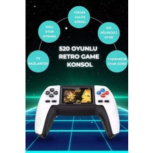 P5 Taşınabilir 520 Uyumlu Kablosuz Oyun Konsol Atari Oyun Konsolu 2 Oyunculu Eğlenceli Oyun Deneyimi