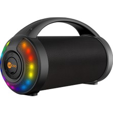 Lecoo DS156 8.5W Kablosuz Bluetooth 5.0 RGB Aydınlatmalı TWS Stereo Boombox Taşınabilir Hoparlör Siyah