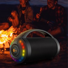 Lecoo DS156 8.5W Kablosuz Bluetooth 5.0 RGB Aydınlatmalı TWS Stereo Boombox Taşınabilir Hoparlör Siyah