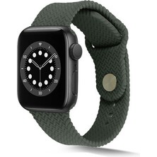 Techno Guru Apple Watch 44MM Örgü Tasarımlı Esnek Silikon Kordon KRD37