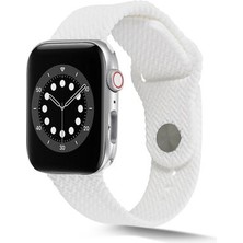 Techno Guru Apple Watch 42MM Örgü Tasarımlı Esnek Silikon Kordon KRD37