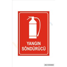 Bizerk Görsel Yangın Söndürücü Uyarı Ikaz Levhası 3mm Dekota Uv Baskı Isg Iş Güvenliği Levhası