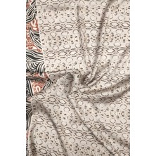 Sardo Kumaş Şifon Saten Geometrik Desenli Dijital Baskılı Kumaş / En 1,50  cm