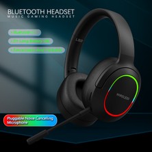 Digital Computer Home L800 Kablosuz Kulaklık Müzik Gaming Headset LED Işıklı/mikrofonlu Katlanır Bluetooth Kulaklık-Haki (Yurt Dışından)