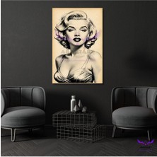 Abart Art Tekli Dikey Kanvas Nostaljik Marilyn Monroe Portresi