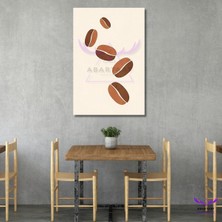 Abart Art Tekli Dikey Kanvas Kafe Tablosu Kahve Çekirdekleri