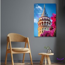 Abart Art Tekli Dikey Kanvas Modern Salon Tablosu Galata Kulesi Manzarası
