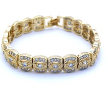 FerizZ Altın Kaplama Zirkon Taşlı Kadın Bileklik BLK-791