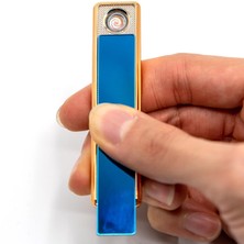 İlgimi Çekiyor Kişiye Özel Mavi Şarjlı Elektronik Çakmak & Tesbih Hediye Sleti