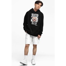 Fuddy Moda One Piece Monkey D. Luffy Baskılı Kapüşonlu Sweatshirt, Unisex Oversize Anime Baskılı Hoodie