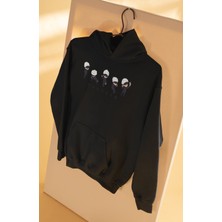 Fuddy Moda Jujutsu Kaisen Gojo Chibi Baskılı Kapüşonlu Sweatshirt, Unisex Oversize Anime Baskılı Hoodie