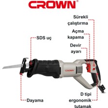 Crown Tilki Kuyruğu 710 W CT15258 | Bakır Sargılı Profesyonel Tilki Kuyruğu Testere