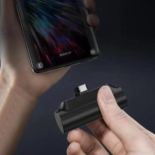 Xira Mini Type-C Uclu Powerbank 5000 mAh Harici Pil Kablosuz Taşınabilir Batarya Hızlı Şarj Powerbank