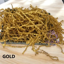 HUR-AY PACK Metalik Gold Renk Kırpık Kırpıntı Z Zigzag Pelur 100 gr Süs Dolgu Malzemesi