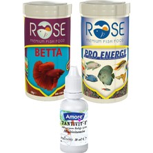 Rose Betta Granulat 100ml, Pro Colour Chips 100ml Kutu Beta Balığı Yemi, Multivitamin