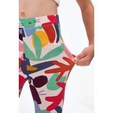 Cutouts Foliage Kız Çocuk Yazlık Desenli Tayt