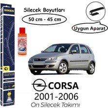 Niken Opel Corsa Ön Silecek Takımı (2001-2006) + Autokit Konsantre Cam Suyu