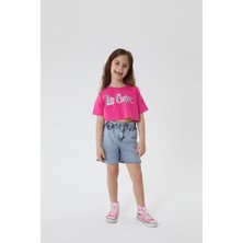 Lee Cooper Re-Done Kız Çocuk %100 Pamuk Jean Şort Denim