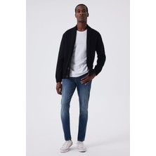 Lee Cooper Şal Yaka Regular Fit Siyah Erkek Kazak 241 Lcm 242001 Brıce Sıyah