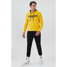 Lee Cooper Garen Erkek Kapüşonlu Sweatshırt Koyu Sarı