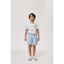 Lee Cooper Lastikli Bel Normal Açık Mavi Erkek Şort 232 Lcb 221006 Pool A.mavi