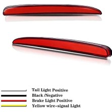 Araba LED Arka Tampon Sis Lambası Fren Lambası Dinamik Dönüş Sinyali Reflektör Tipi R 2016-2018 (Yurt Dışından)