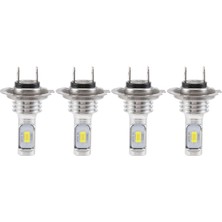 4pcs Mini H7 + H7  LED Far Kiti Ampuller Yüksek Düşük Huzme 240W 52000LM 6000K Kiti Süper Beyaz (Yurt Dışından)