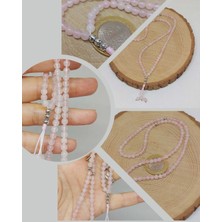 Pembe Kuvars Taşı 99LUK Tesbih 4mm (8912)