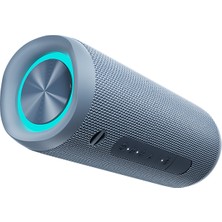 Qcy Sp7 40W Taşınabilir Bluetooth Hoparlör 14 Saat Dinleme Rgb Işık Ipx7 tf kart girişli Mavi