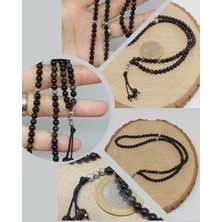 Golden & Siyah Obsidyen Taşı 99LUK Tesbih 4mm (24290)