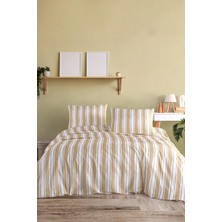 Breeze Beige %100 Pamuk Çift Kişilik Nevresim Seti