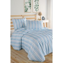 Breeze Blu %100 Pamuk Çift Kişilik Nevresim Seti
