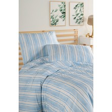 Breeze Blu %100 Pamuk Çift Kişilik Nevresim Seti