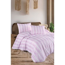 Breeze Pink %100 Pamuk Çift Kişilik Nevresim Seti