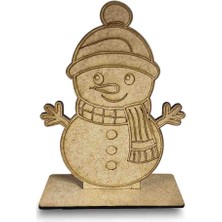 Yaho Oyuncağın Doğal Hali Ahşap Boyanabilir Kardan Adam